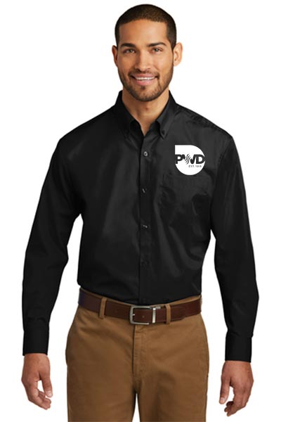 W100 | Port Authority® Long Sleeve Carefree Poplin Shirt.