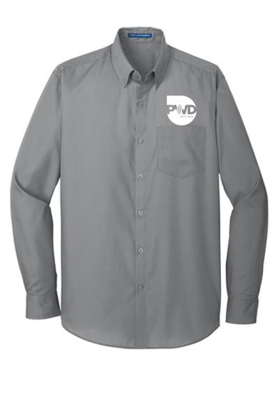 W100 | Port Authority® Long Sleeve Carefree Poplin Shirt. - Image 4