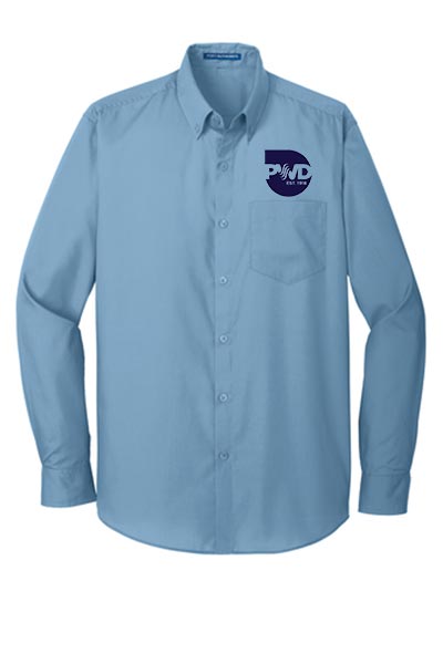 W100 | Port Authority® Long Sleeve Carefree Poplin Shirt. - Image 9